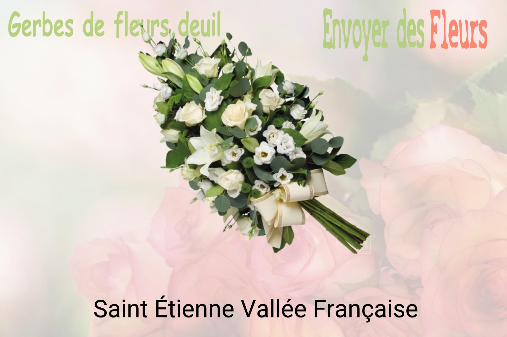Gerbe de fleurs de deuil livrée à Saint-Étienne-Vallée-Française